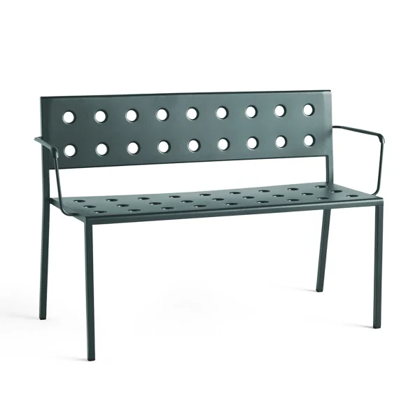 HAY Banc Balcony Dining avec accoudoirs 121x52 cm Dark forest