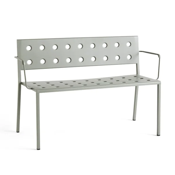 HAY Banc Balcony Dining avec accoudoirs 121x52 cm Desert green