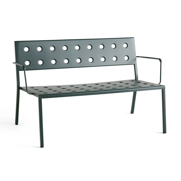 HAY Banc Balcony Lounge avec accoudoirs 121,5x69 cm Dark forest