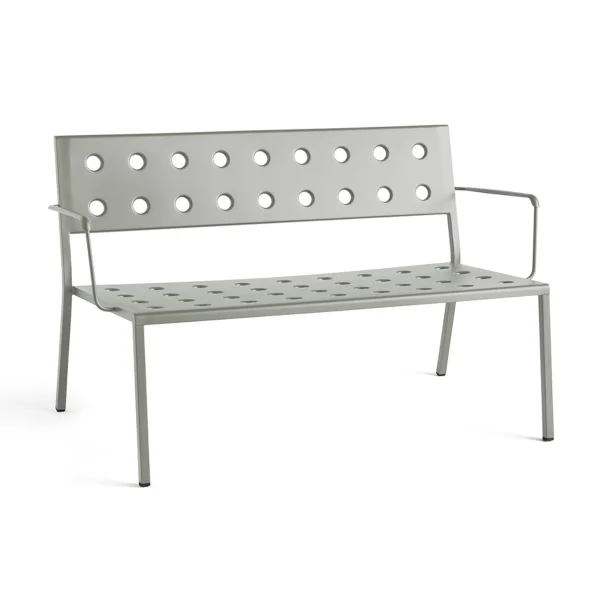 HAY Banc Balcony Lounge avec accoudoirs 121,5x69 cm Desert green