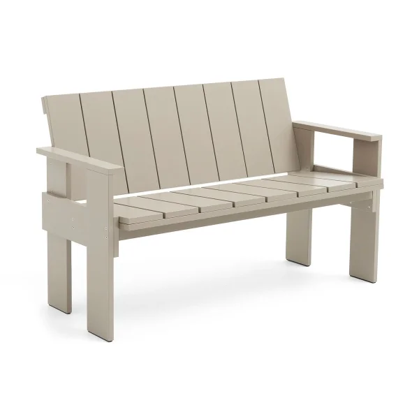 HAY Banc Crate Dining Bench en pin laqué London fog