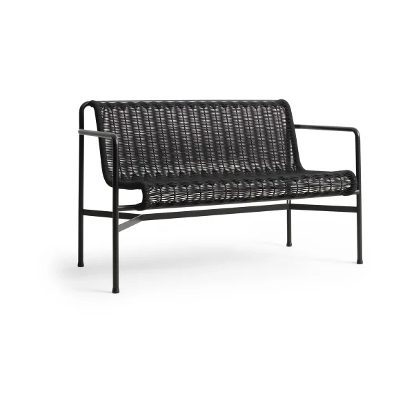 HAY Banc Dining Palissade Cord avec accoudoirs HAY Anthracite