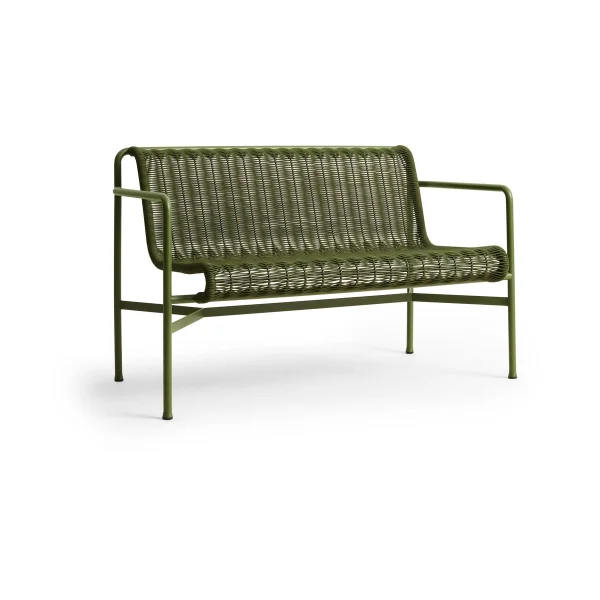 HAY Banc Dining Palissade Cord avec accoudoirs HAY Olive
