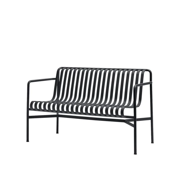 HAY Banc Palissade Dining avec accoudoirs Anthracite