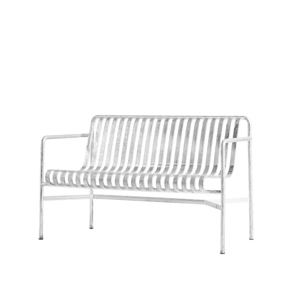 HAY Banc Palissade Dining avec accoudoirs Hot galvanized