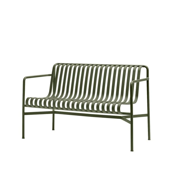 HAY Banc Palissade Dining avec accoudoirs Olive