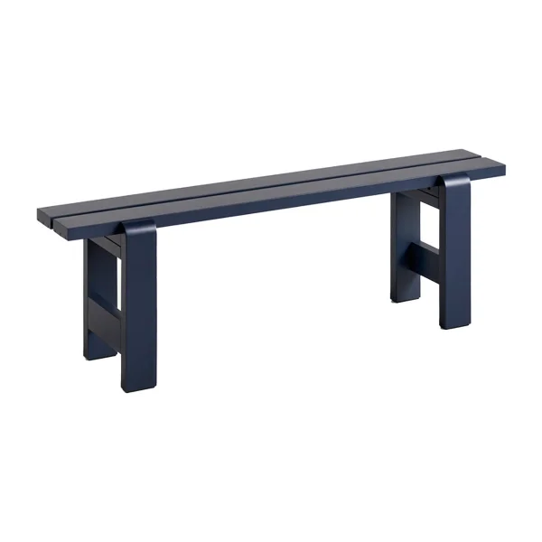 HAY Banc Weekday 140x23 cm pin laqué Steel blue
