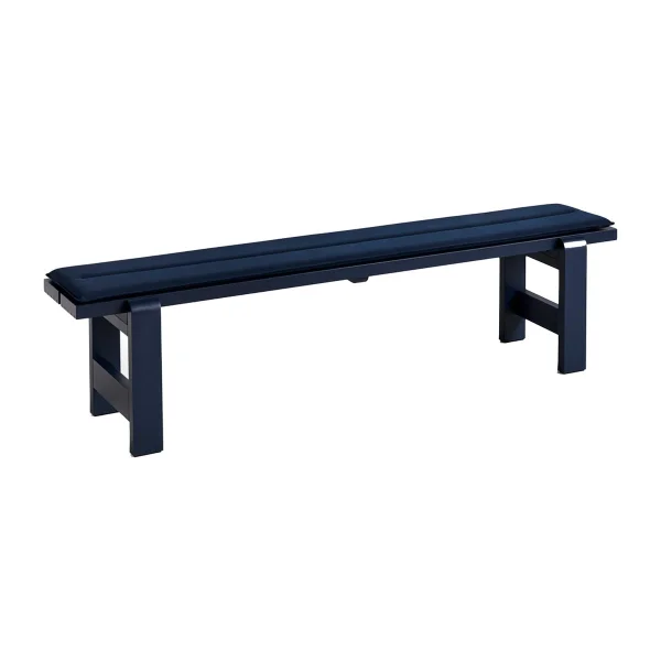 HAY Banc Weekday 190x32 cm pin laqué Steel blue