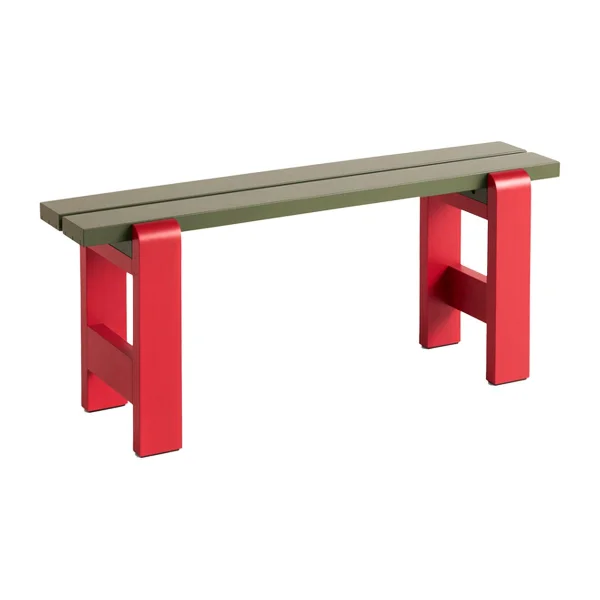 HAY Banc Weekday Duo 111x23 cm pin laqué Olive-wine red