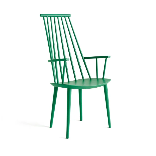 HAY Chaise à accoudoirs J110 Bouleau Jade green laqué