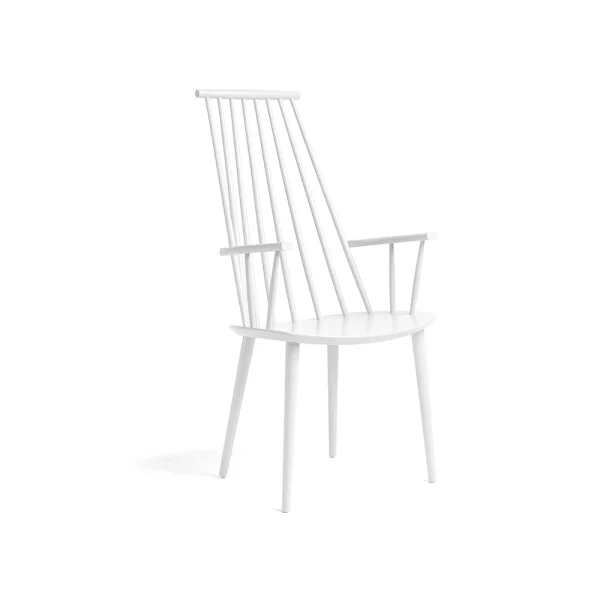 HAY Chaise à accoudoirs J110 White lacquered beech