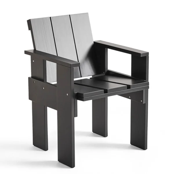 HAY Chaise Crate Dining Chair, pin laqué Black