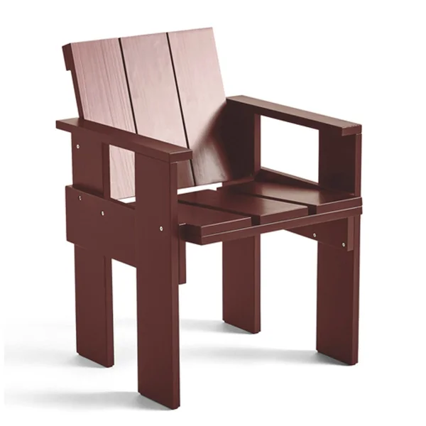 HAY Chaise Crate Dining Chair, pin laqué Iron red