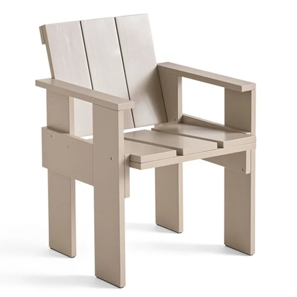 HAY Chaise Crate Dining Chair, pin laqué London fog