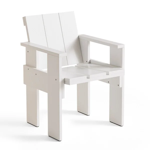 HAY Chaise Crate Dining Chair, pin laqué White