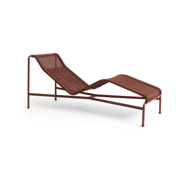 HAY Chaise longue Palissade Cord Iron red
