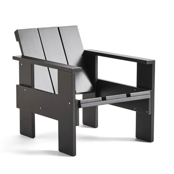 HAY Chaise lounge Crate en pin laqué Black