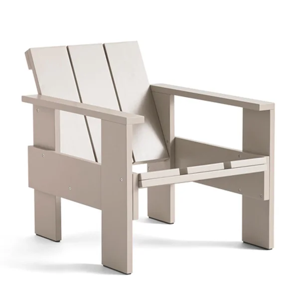 HAY Chaise lounge Crate en pin laqué London fog