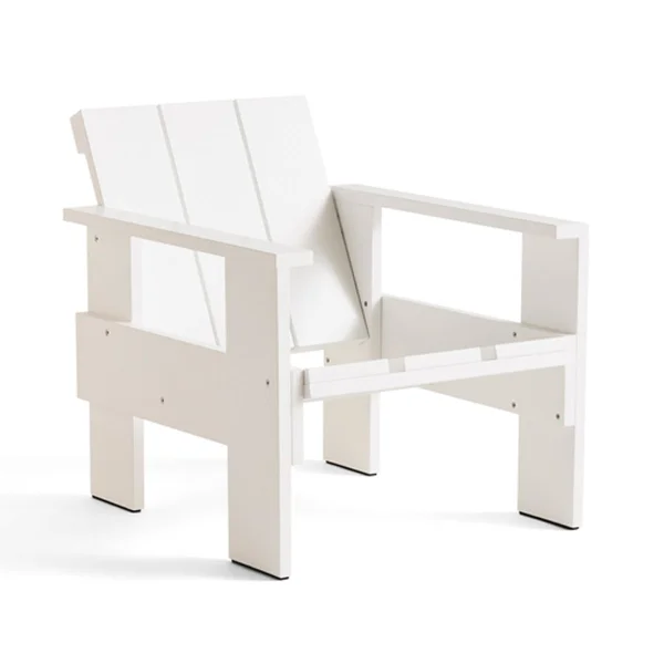HAY Chaise lounge Crate en pin laqué White