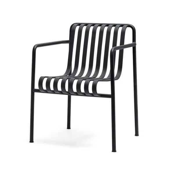 HAY Chaise Palissade Dining avec accoudoirs Anthracite