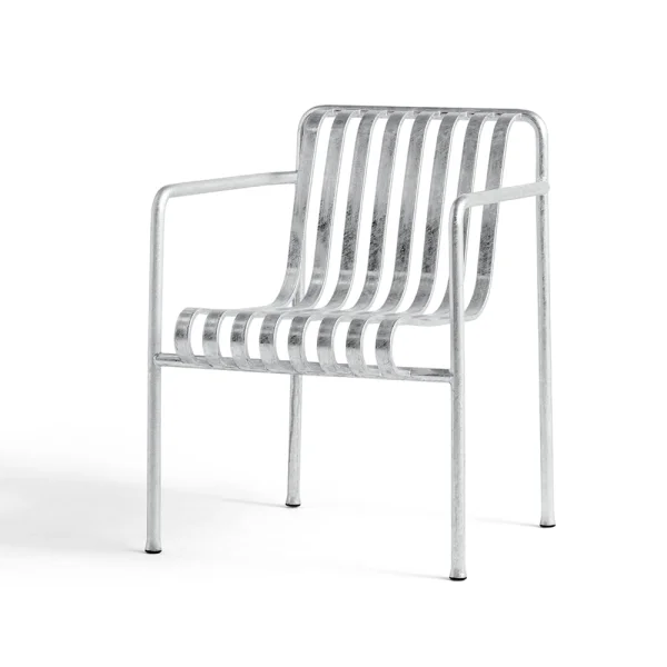 HAY Chaise Palissade Dining avec accoudoirs hot galvanized