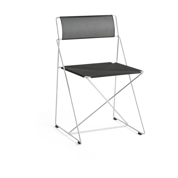 HAY Chaise X-Line Indoor Outdoor Black-hot galvanisé