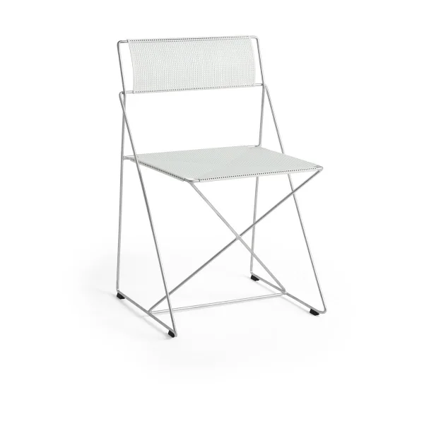 HAY Chaise X-Line Indoor Outdoor Chalk white-hot galvanisé