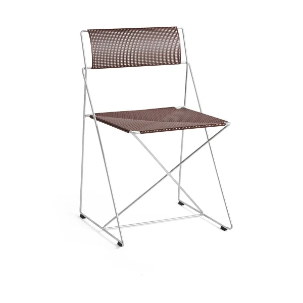 HAY Chaise X-Line Indoor Outdoor Iron red-hot galvanisé