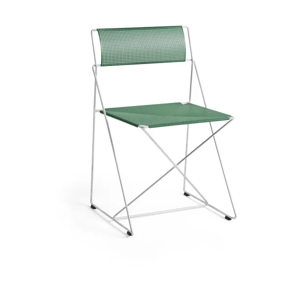 HAY Chaise X-Line Indoor Outdoor Leek green-hot galvanised