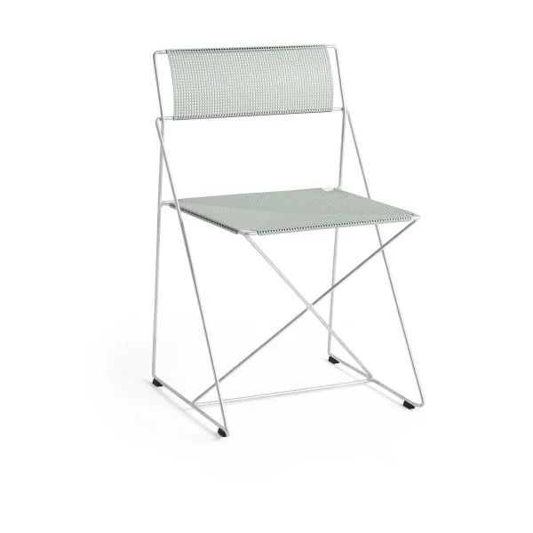 HAY Chaise X-Line Indoor Outdoor Pale linden-hot galvanisé