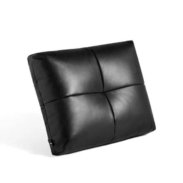 HAY Coussin Quilton cuir sense black