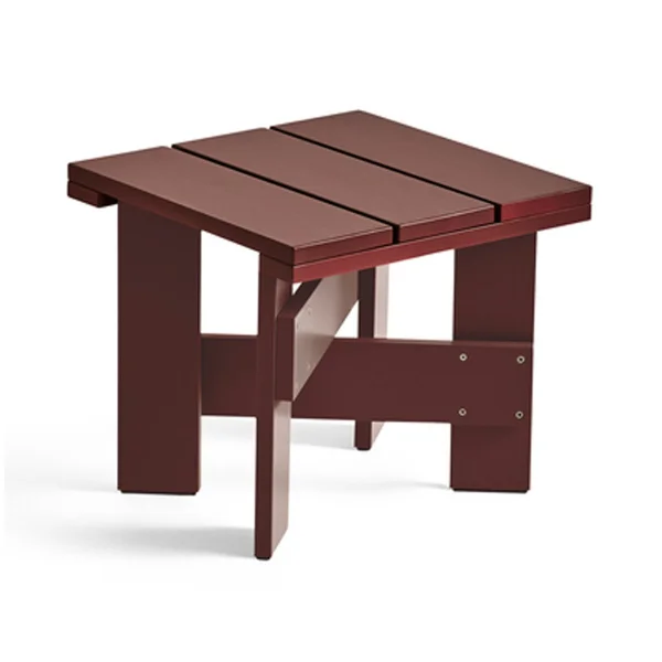 HAY Crate Low Table 45x45x40 cm pin laqué Iron red