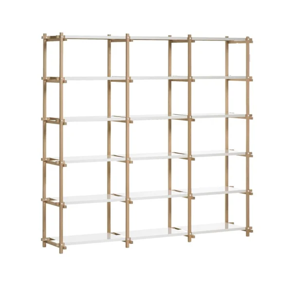 HAY Étagère Woody Oak-white lacquered shelf, high