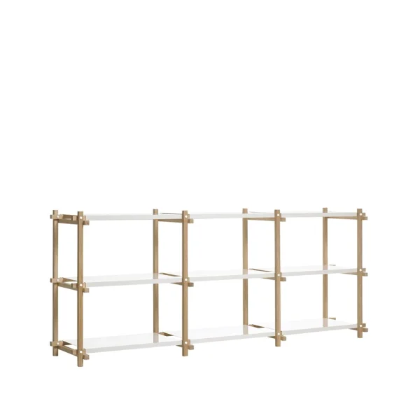 HAY Étagère Woody Oak-white lacquered shelf, low