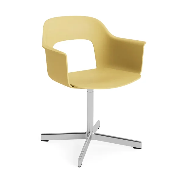 HAY Fauteuil de bureau Layout Armchair 231 Biscotti aluminium poli base pivotante 4 étoiles