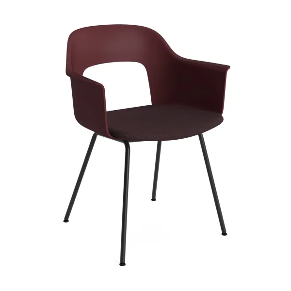 HAY Fauteuil Layout Armchair 213 Remix 373 Bordeaux acier noirci
