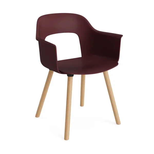 HAY Fauteuil Layout Armchair 221 Bordeaux chêne laqué