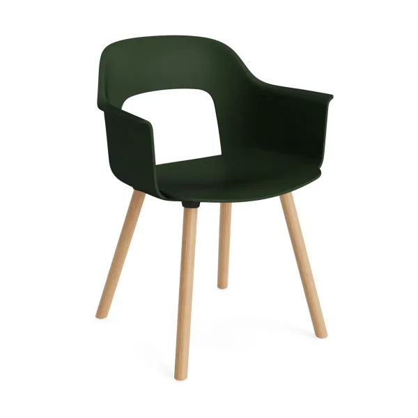 HAY Fauteuil Layout Armchair 221 Bottle green chêne laqué
