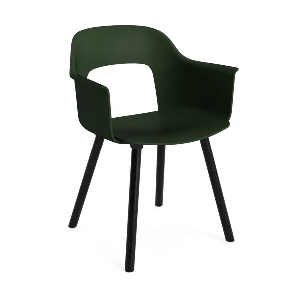HAY Fauteuil Layout Armchair 221 Bottle green chêne noirci
