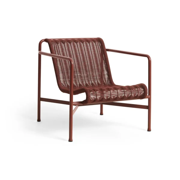 HAY Fauteuil lounge bas Palissade Cord Iron red
