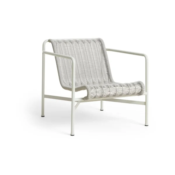 HAY Fauteuil lounge bas Palissade Cord Sky grey