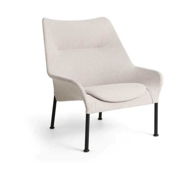 HAY Fauteuil O2 Lounge Chair Soft light grey acier noirci