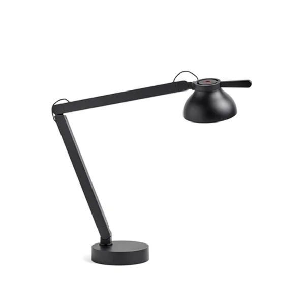 HAY Lampe de table PC Double arm soft black, avec pied de lampe