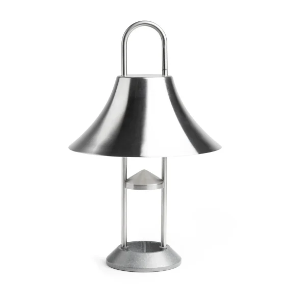 HAY Lampe de table portable Mousqueton 30,5 cm Brushed stainless steel