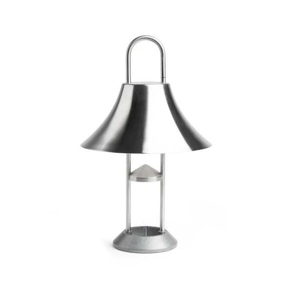 HAY Lampe de table portable Mousqueton Brushed stainless steel