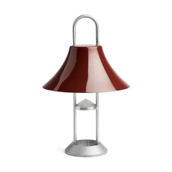 HAY Lampe de table portable Mousqueton Iron red