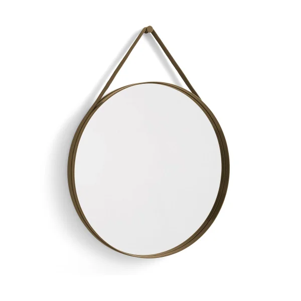 HAY Miroir Strap Mirror Ø70 cm Light brown