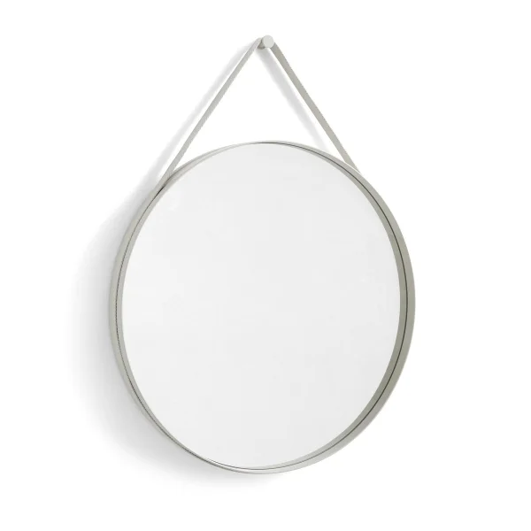 HAY Miroir Strap Mirror Ø70 cm Light grey