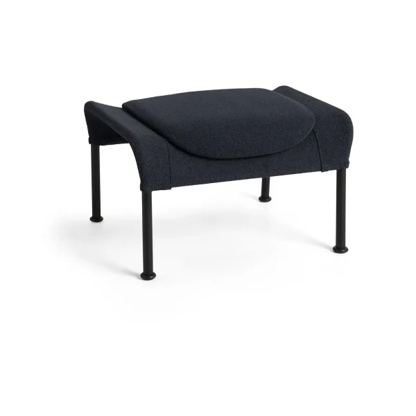 HAY Pouf O2 Ottoman Soft black acier noirci