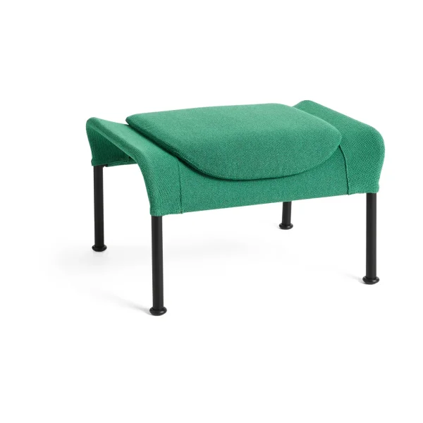 HAY Pouf O2 Ottoman Soft green acier noirci